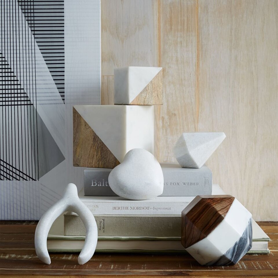 Marble & Wood Geometric Objects West Elm UK